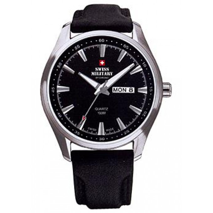 Швейцарские наручные мужские часы SWISS MILITARY SM34027.05. Коллекция Day Date W120434