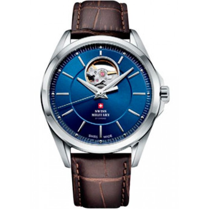 Швейцарские наручные мужские часы SWISS MILITARY SMA34085.35. Коллекция Open Heart W230731