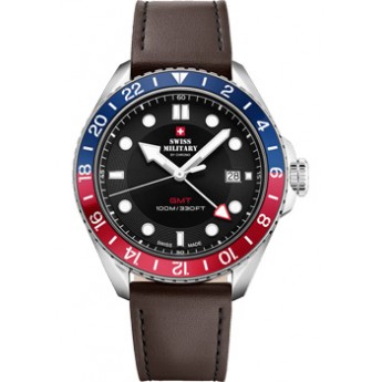 Швейцарские наручные  мужские часы SWISS MILITARY SM34095.04. Коллекция Quartz GMT