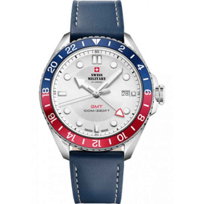 Швейцарские наручные мужские часы SWISS MILITARY SM34095.05. Коллекция Quartz GMT W238882