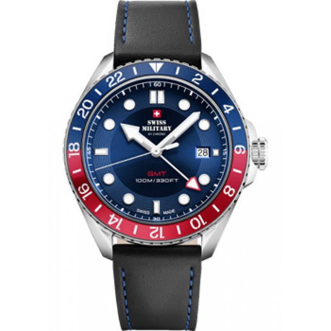 Швейцарские наручные мужские часы SWISS MILITARY SM34095.06. Коллекция Quartz GMT W238883