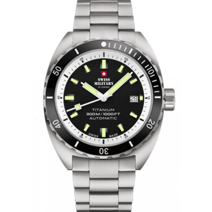 Швейцарские наручные мужские часы SWISS MILITARY SMA34100.02. Коллекция Titanium 300 W238885