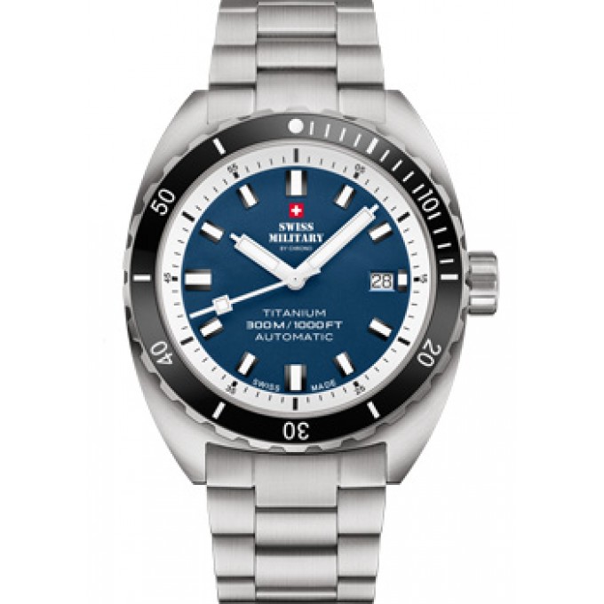Швейцарские наручные мужские часы SWISS MILITARY SMA34100.03. Коллекция Titanium 300 W238886